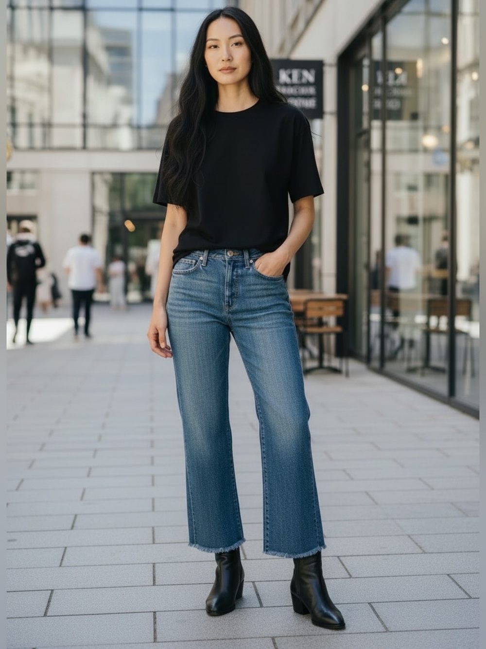 J. Crew Mid-Rise Relaxed Demi-Boot Jean Denim Kamila Classic Preppy 29
